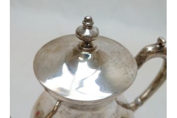 ビンテージ　銀製　総重量約2319g　STERLING(スターリング)925　MEXICO　ティーセット5点(ポット2点、クリーマー、シュガーポット2点、洋食器、銀食器、ヴィンテージ)(R-063324)
