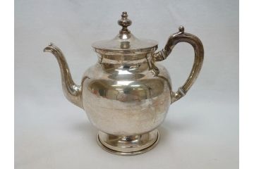 ビンテージ　銀製　総重量約2319g　STERLING(スターリング)925　MEXICO　ティーセット5点(ポット2点、クリーマー、シュガーポット2点、洋食器、銀食器、ヴィンテージ)(R-063324)