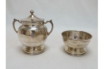 ビンテージ　銀製　総重量約2319g　STERLING(スターリング)925　MEXICO　ティーセット5点(ポット2点、クリーマー、シュガーポット2点、洋食器、銀食器、ヴィンテージ)(R-063324)