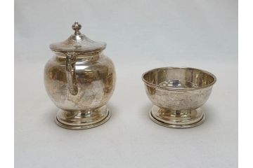 ビンテージ　銀製　総重量約2319g　STERLING(スターリング)925　MEXICO　ティーセット5点(ポット2点、クリーマー、シュガーポット2点、洋食器、銀食器、ヴィンテージ)(R-063324)