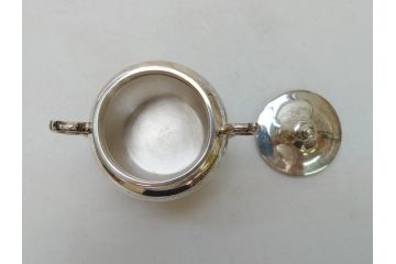 ビンテージ　銀製　総重量約2319g　STERLING(スターリング)925　MEXICO　ティーセット5点(ポット2点、クリーマー、シュガーポット2点、洋食器、銀食器、ヴィンテージ)(R-063324)