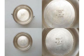 ビンテージ　銀製　総重量約2319g　STERLING(スターリング)925　MEXICO　ティーセット5点(ポット2点、クリーマー、シュガーポット2点、洋食器、銀食器、ヴィンテージ)(R-063324)