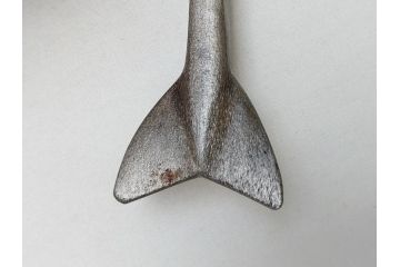 藤原良明(加藤真平)作　切り出し　イルカ　海豚　昭和戊辰年八月日　全長215mm　小刀(短刀、ナイフ、刃物)(R-063325)