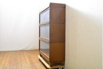 イギリスアンティーク家具　Globe Wernicke(グローブ ウェルニッケ)　オーク材　落ち着いた色合いがクラシカルなお部屋に馴染みやすいスタッキングブックケース(本箱、収納棚、戸棚、キャビネット、飾り棚、陳列棚)(R-063329)