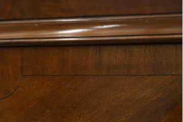 イギリスアンティーク　マホガニー材　細身の脚が上品な雰囲気を醸し出すキャビネット(飾り棚、収納棚、戸棚、ガラスケース、ショーケース)(R-063334)