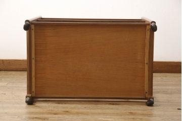 イギリスビンテージ　チーク材　用途に応じてフレキシブルに使えるキッチンワゴンテーブル(キッチンラック、トロリー、サイドテーブル、ヴィンテージ)(R-063339)