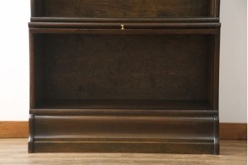 イギリスアンティーク　オーク材　深い色合いがシックな雰囲気を醸し出すスタッキングブックケース(本箱、本棚、戸棚、収納棚、キャビネット、飾り棚)(R-063345)