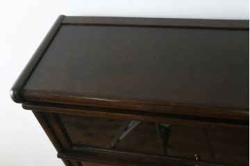 イギリスアンティーク　オーク材　深い色合いがシックな雰囲気を醸し出すスタッキングブックケース(本箱、本棚、戸棚、収納棚、キャビネット、飾り棚)(R-063345)