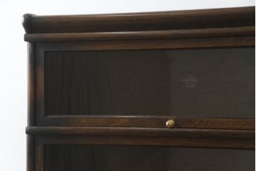 イギリスアンティーク　オーク材　深い色合いがシックな雰囲気を醸し出すスタッキングブックケース(本箱、本棚、戸棚、収納棚、キャビネット、飾り棚)(R-063345)