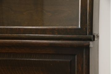 イギリスアンティーク　オーク材　深い色合いがシックな雰囲気を醸し出すスタッキングブックケース(本箱、本棚、戸棚、収納棚、キャビネット、飾り棚)(R-063345)