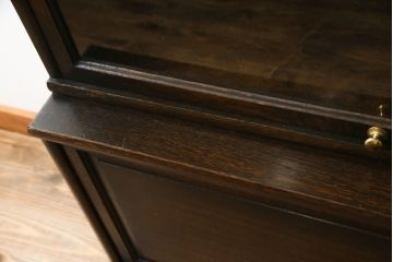 イギリスアンティーク　オーク材　深い色合いがシックな雰囲気を醸し出すスタッキングブックケース(本箱、本棚、戸棚、収納棚、キャビネット、飾り棚)(R-063345)
