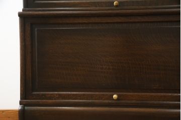 イギリスアンティーク　オーク材　深い色合いがシックな雰囲気を醸し出すスタッキングブックケース(本箱、本棚、戸棚、収納棚、キャビネット、飾り棚)(R-063345)