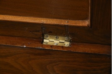 イギリスアンティーク　ウォールナット材　ゴブラン織りの座面がかわいらしい収納付きベンチ　(R-063346)