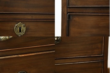 イギリスアンティーク　マホガニー材　凝ったつくりの取っ手がクラシカルな雰囲気を高めるライティングビューロー　(R-063350)