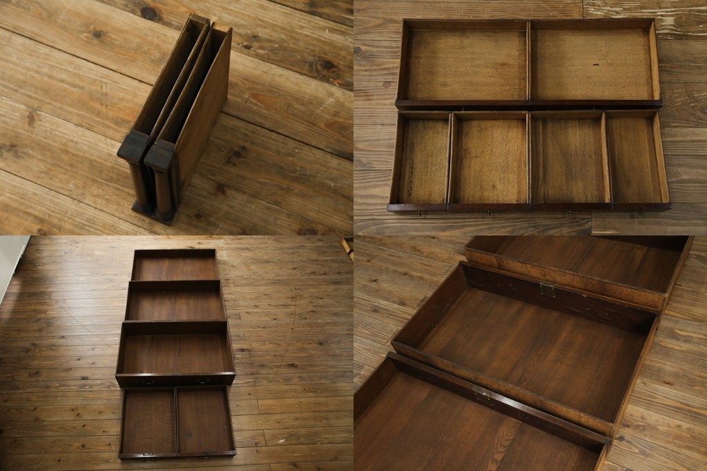 イギリスアンティーク　マホガニー材　凝ったつくりの取っ手がクラシカルな雰囲気を高めるライティングビューロー　(R-063350)