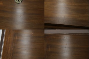 イギリスアンティーク　マホガニー材　凝ったつくりの取っ手がクラシカルな雰囲気を高めるライティングビューロー　(R-063350)