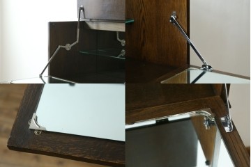 イギリスビンテージ　オーク材　ムードたっぷりのカクテルキャビネット　(R-063358)