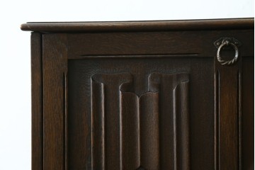 イギリスビンテージ　オーク材　ムードたっぷりのカクテルキャビネット　(R-063358)