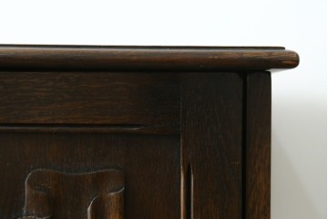 イギリスビンテージ　オーク材　ムードたっぷりのカクテルキャビネット　(R-063358)