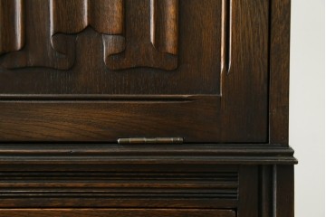 イギリスビンテージ　オーク材　ムードたっぷりのカクテルキャビネット　(R-063358)
