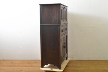 イギリスビンテージ　オーク材　ムードたっぷりのカクテルキャビネット(戸棚、収納棚、ヴィンテージ、引き出し)(R-063358)
