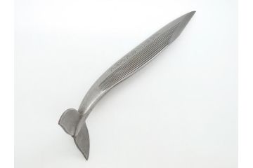 藤原良明(加藤真平)作　切り出し　鯨　武蔵國水心子　昭和乙丑年二月日　全長305mm　小刀(クジラ、短刀、ナイフ、刃物)(R-063361)