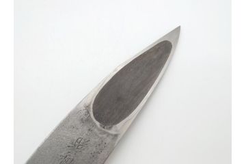 藤原良明(加藤真平)作　切り出し　鯨　武蔵國水心子　昭和乙丑年二月日　全長305mm　小刀(クジラ、短刀、ナイフ、刃物)(R-063361)