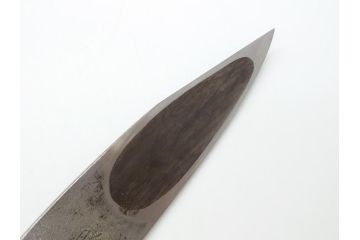 藤原良明(加藤真平)作　切り出し　鯨　武蔵國水心子　昭和乙丑年二月日　全長305mm　小刀(クジラ、短刀、ナイフ、刃物)(R-063361)