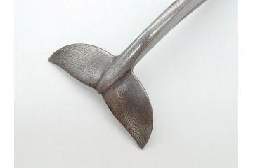 藤原良明(加藤真平)作　切り出し　鯨　武蔵國水心子　昭和乙丑年二月日　全長305mm　小刀(クジラ、短刀、ナイフ、刃物)(R-063361)