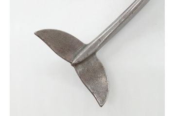 藤原良明(加藤真平)作　切り出し　鯨　武蔵國水心子　昭和乙丑年二月日　全長305mm　小刀(クジラ、短刀、ナイフ、刃物)(R-063361)