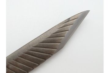 藤原良明(加藤真平)作　切り出し　珍しい　鳥　武蔵國水心子　平成元年正月　全長340mm　小刀(鷹?、鷲?、短刀、ナイフ、刃物)(R-063367)