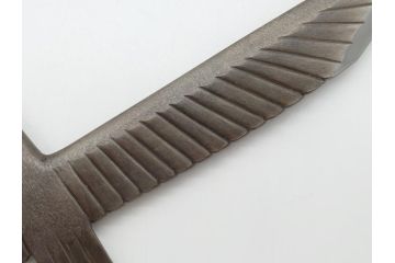 藤原良明(加藤真平)作　切り出し　珍しい　鳥　武蔵國水心子　平成元年正月　全長340mm　小刀(鷹?、鷲?、短刀、ナイフ、刃物)(R-063367)