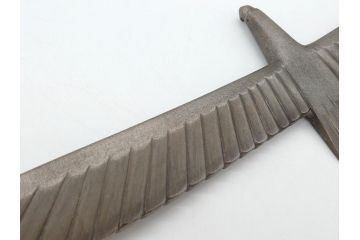 藤原良明(加藤真平)作　切り出し　珍しい　鳥　武蔵國水心子　平成元年正月　全長340mm　小刀(鷹?、鷲?、短刀、ナイフ、刃物)(R-063367)
