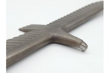 藤原良明(加藤真平)作　切り出し　珍しい　鳥　武蔵國水心子　平成元年正月　全長340mm　小刀(鷹?、鷲?、短刀、ナイフ、刃物)(R-063367)
