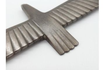 藤原良明(加藤真平)作　切り出し　珍しい　鳥　武蔵國水心子　平成元年正月　全長340mm　小刀(鷹?、鷲?、短刀、ナイフ、刃物)(R-063367)