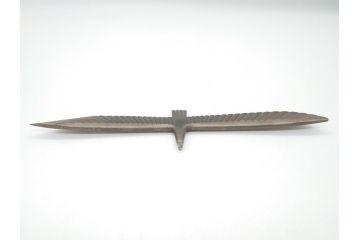 藤原良明(加藤真平)作　切り出し　珍しい　鳥　武蔵國水心子　平成元年正月　全長340mm　小刀(鷹?、鷲?、短刀、ナイフ、刃物)(R-063367)