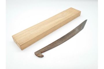 藤原良明(加藤真平)作　切り出し　武蔵國水心子　昭和乙丑年八月日　全長282mm　小刀(木目切り出し、短刀、ナイフ、刃物)(R-063369)