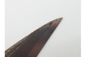 藤原良明(加藤真平)作　切り出し　武蔵國水心子　昭和乙丑年八月日　全長282mm　小刀(木目切り出し、短刀、ナイフ、刃物)(R-063369)