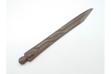 藤原良明(加藤真平)作　切り出し　武蔵國水心子　昭和癸亥年五月日　全長240mm　小刀(共箱付き、木目切り出し、短刀、ナイフ、刃物)(R-063370)
