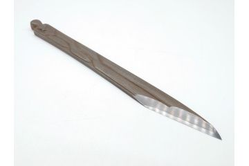 藤原良明(加藤真平)作　切り出し　武蔵國水心子　昭和癸亥年五月日　全長240mm　小刀(共箱付き、木目切り出し、短刀、ナイフ、刃物)(R-063370)