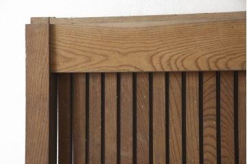 アンティーク建具　福井産　経年による風合いが味わい深い格子蔵戸1枚(引き戸、玄関戸)(R-063373)