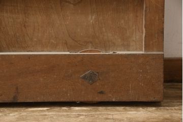 アンティーク建具　福井産　経年による風合いが味わい深い格子蔵戸1枚(引き戸、玄関戸)(R-063373)