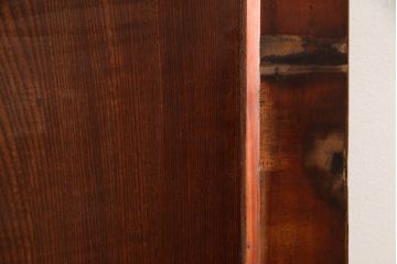 アンティーク建具　鏡板欅(ケヤキ)材 枠ヒノキ材　大きな金具が存在感抜群の庄内蔵戸1枚(玄関戸、引き戸、建具)(R-063375)