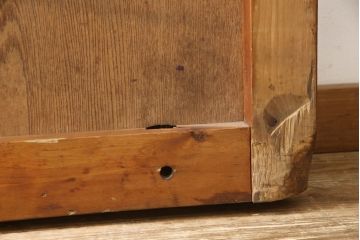 アンティーク建具　鏡板欅(ケヤキ)材 枠ヒノキ材　大きな金具が存在感抜群の庄内蔵戸1枚(玄関戸、引き戸、建具)(R-063375)