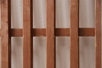 アンティーク建具　和モダンな空間づくりにおすすめの荒格子戸2枚セット(引き戸、格子戸、建具)(R-063379)