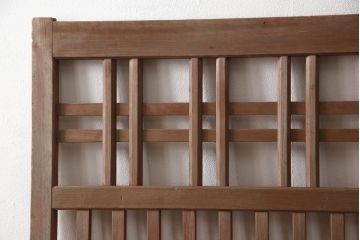 アンティーク建具　和モダンな空間づくりにおすすめの荒格子戸1枚(引き戸、格子戸、建具)(R-063380)
