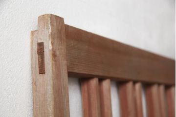 アンティーク建具　和モダンな空間づくりにおすすめの荒格子戸1枚(引き戸、格子戸、建具)(R-063380)