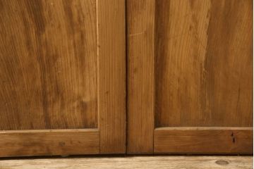 アンティーク建具　昭和中期　レーザー組子入れます!　ガラス帯戸2枚セット(引き戸、ガラス戸、組子建具、レーザー組子板戸)(R-063381)