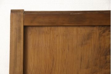 アンティーク建具　昭和中期　レーザー組子入れます!　ガラス帯戸2枚セット(引き戸、ガラス戸、組子建具、レーザー組子板戸)(R-063381)