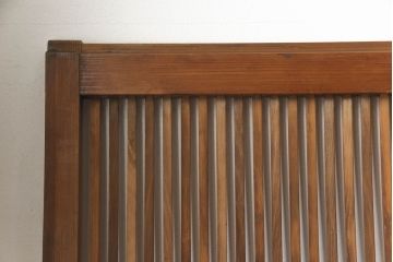 アンティーク建具　落ち着いた和の雰囲気を演出する格子戸4枚セット(引き戸、ガラス帯戸)(R-063382)